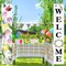 Welcome Banner 2 Pack Spring Door Sign Hanging Banners Welcome Tulip Happy Spring Porch Sign Seasonal Spring Summer Party Decorations for Indoor Outdoor Garden
